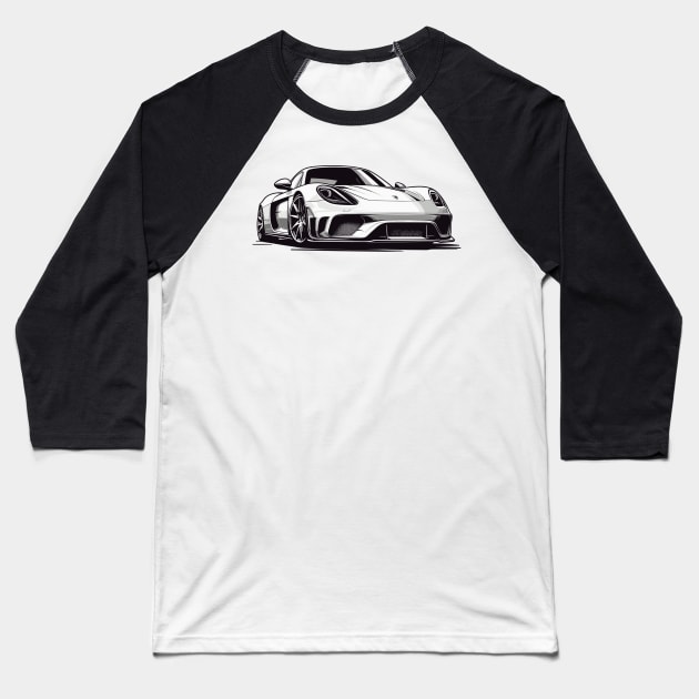 Porsche Carrera GT Baseball T-Shirt by Vehicles-Art